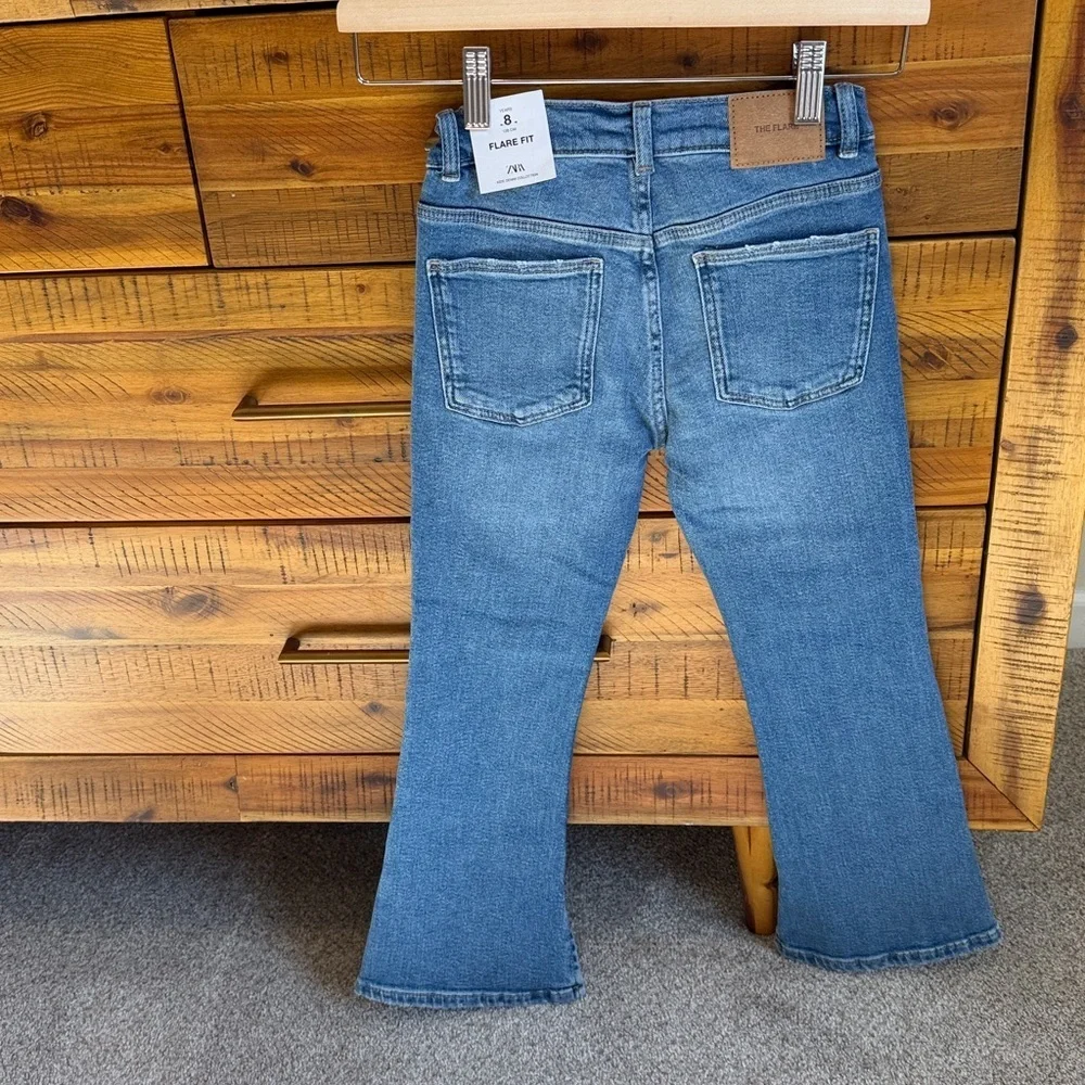 Zara Girls Classic Blue Flare Jeans